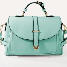 Handbag Green Candy-colored Retro Portable..